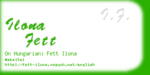ilona fett business card